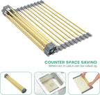 Large Expandable Roll Up Dish Drying Rack, Heat-Resistant Dish Drainer - Image 2