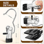 Myfolrena Hanger Clips for Hanging Heavy Duty Clothes Hooks Clips 18pc Clothes - Image 6