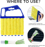 4Pcs Window Venetian Blind Cleaner Duster Tool, Washable 7 Fingers Dusting - Image 2