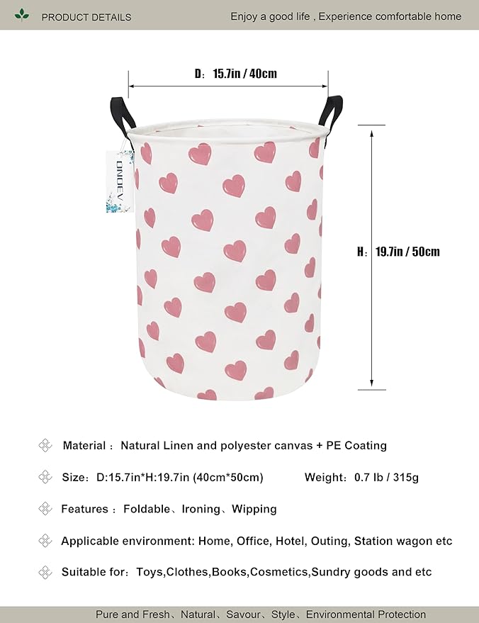 Round waterproof laundry basket, foldable storage basket, laundry Hampers - Image 2
