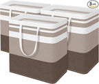 BlissTotes 3-Pack Laundry Basket, Freestanding＆Waterproof Laundry Hamper by BlissTotes