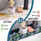 Blooming Lilies Sink Splash Guard Valley Lilies Flowers Faucet Absorbing Mat - Image 6