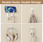 niffgaff Wall Hooks for Coat and Towel: 13lb Adhesive Door Hanger Stick On - Image 4