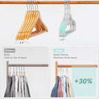 Pack of 30 Coat Hangers, Space-Saving Plastic Clothes Hangers, 0.2 Inches Slim - Image 6