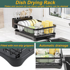 LIYI Dish Drying Rack, Adjustable Spout Design, Kitchen Dish Racks, Made of - Image 2