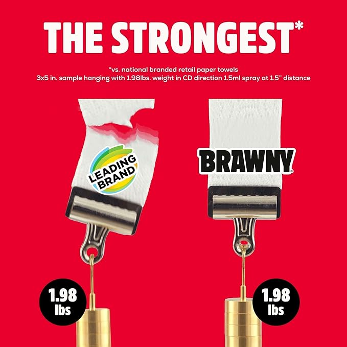 Brawny Tear-A-Square 3-Ply Paper Towels, 2 Triple Rolls = 6 Regular Rolls - Image 3