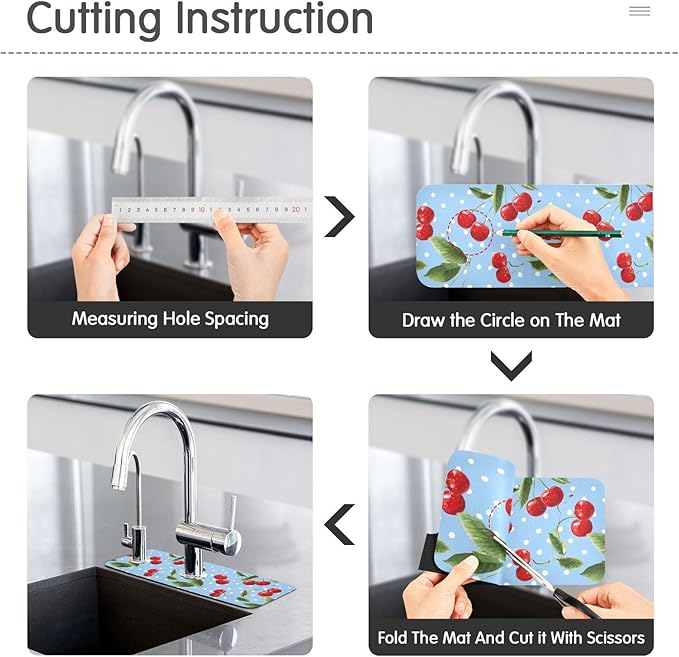 Kitchen Sink Splash Guard 2 PCS 14.7 Inch Sink Faucet Mat Splash Guard - Image 4