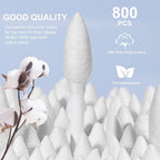 Double Precision Tips 800 Pieces Cotton Swabs - Image 5
