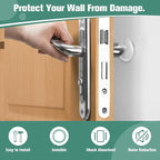Strongest Door Knob Wall Shield, 2“ Clear Self Adhesive Round Soft Rubber Door - Image 2