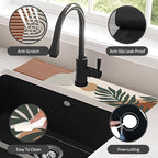 24" X 5.5" Kitchen Sink Splash Guard Faucet Mat Boho Super Absorbent Fast - Image 4