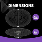 ShowerShroom Ultra Matte Black Hair Catcher, Stainless Steel Drain Protector - Image 7