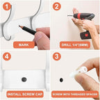 Coat Rack Wall Mounted, 6 Coat Hooks - Image 6