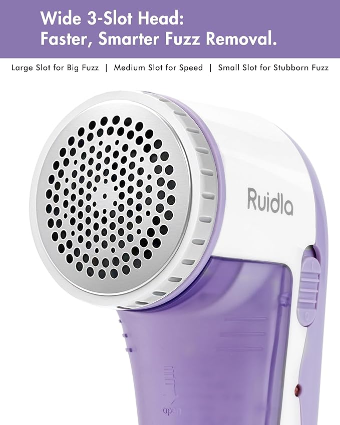Ruidla Fabric Shaver Lint Shaver Defuzzer, Electric Lint Remover, Rechargeable - Image 4