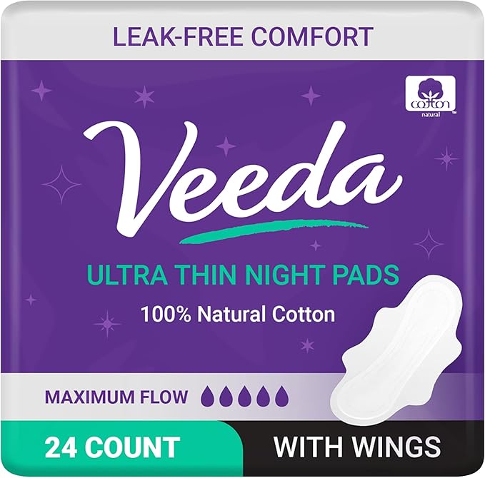 Veeda Natural Cotton Night Pads by Veeda