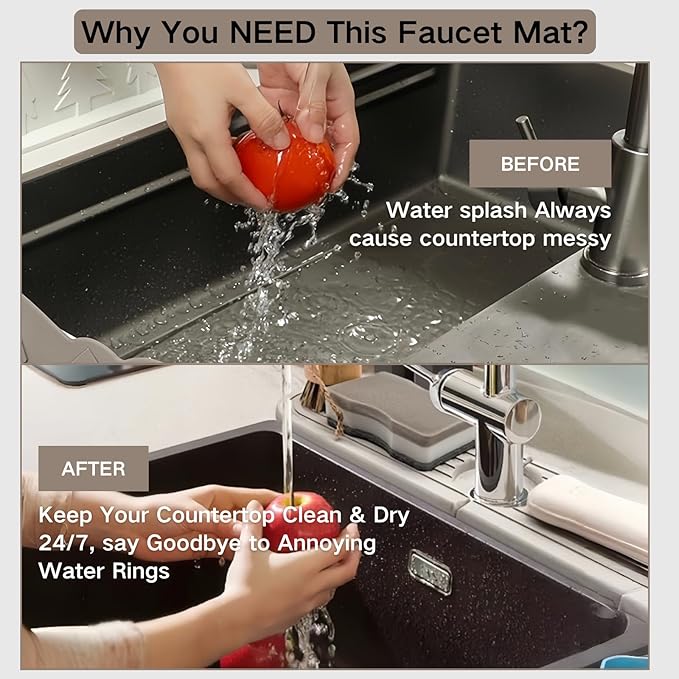 Diatomite Faucet Mat for Kitchen Sink - Image 4