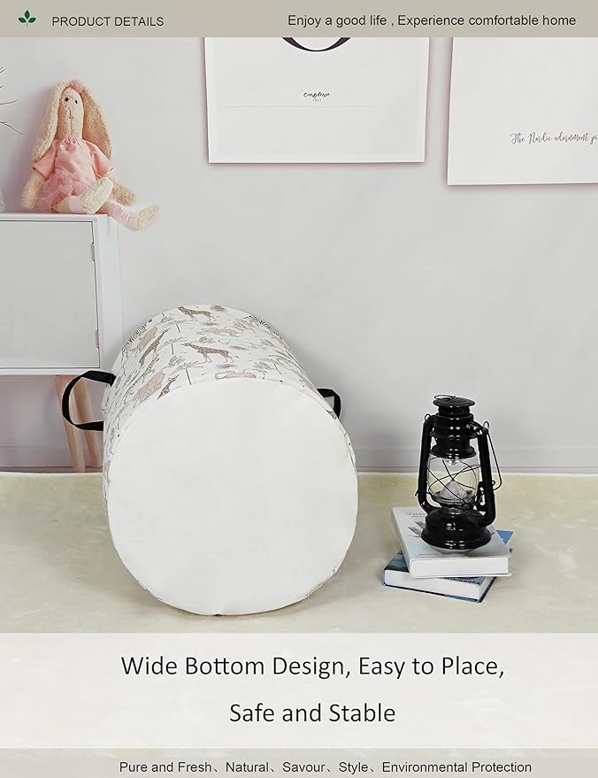 Round waterproof laundry basket, foldable storage basket, laundry Hampers - Image 5