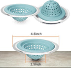 2 PCS Kitchen Stainless Silicone Sink Strainer, 4.5 inch Diameter… - Image 5