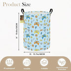 HUNRUNG Laundry Hamper, Large Canvas Fabric Lightweight Storage Basket Toy - Image 2