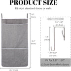 XL Hanging Laundry Hamper Bag, Door Hanging Hamper - Image 3