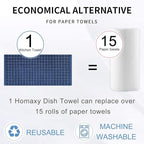 Homaxy 100% Cotton Terry Kitchen Towels, Checkered Designed, Soft and Super - Image 6
