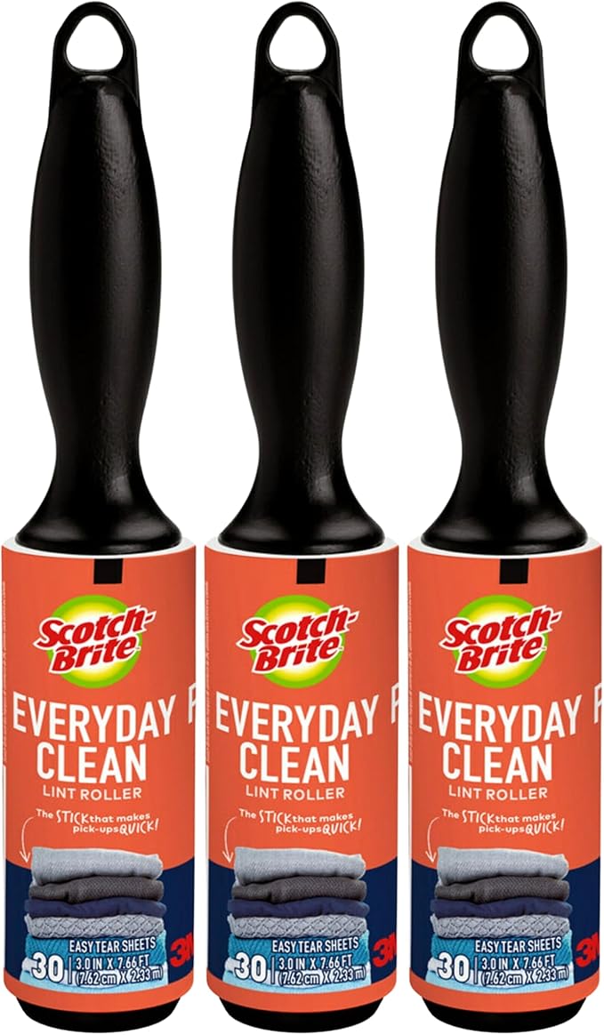 Scotch 3M Mini Lint Rollers 3-Pack, Travel-Size Sticky Lint Removers by 3MIndustrial