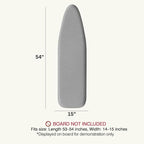 Ironing Board Cover and Pad 15"x54" Extra Thick Natural Cotton, Scorch and - Image 2