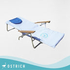 Ostrich Custom Fitted Towel for Chaise Lounge, Outdoor Beach Chair Cover with Storage Pockets, White - Towel Only - Chair Not Included - Image 5