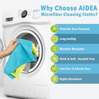 AIDEA Microfiber Cleaning Cloth-100PK, Soft Microfiber Towels - Image 3