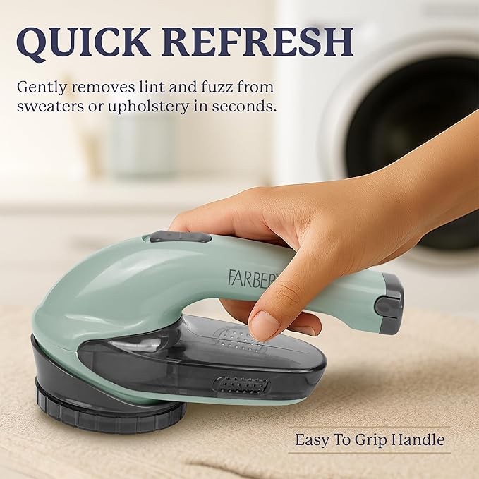 Farberware Fabric Shaver & Lint Remover Set–Battery Operated Sweater Shaver - Image 2
