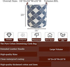 80L Waterproof Laundry Hamper in Family Leather Handle Laundry Basket in - Image 2