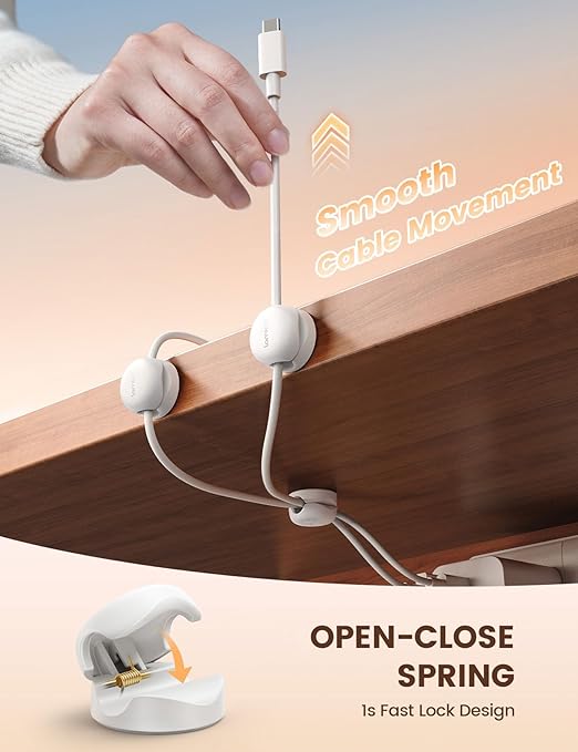 Lamicall Spring Cord Organizer, Office Desk Accessories - Image 6