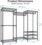 VIPEK V5 Portable Closet Wardrobe Heavy Duty Clothes Rack, Freestanding - Image 5