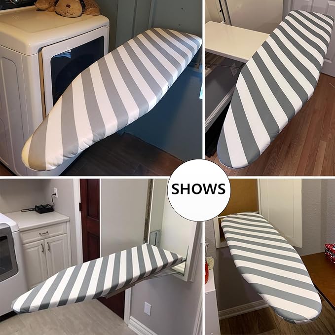 SheeChung Over The Door Ironing Board Cover 14x42 Inch, Thick Iron Covers - Image 6