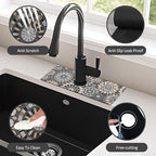 2PCS 15" X 5.5" Kitchen Sink Splash Guard Faucet Mat Mandala Super Absorbent - Image 6