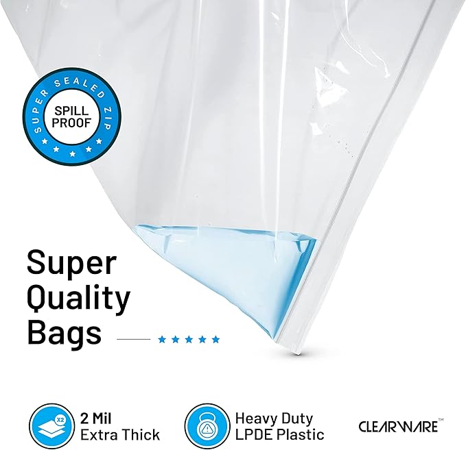 25 Large Storage Bags With Zipper Top - Image 4