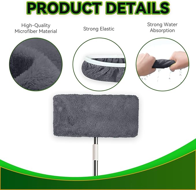 6 Pack Reusable Microfiber Mop Pads Compatible - Image 3
