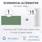 Homaxy 100% Cotton Terry Kitchen Towels, Checkered Designed, Soft and Super - Image 7