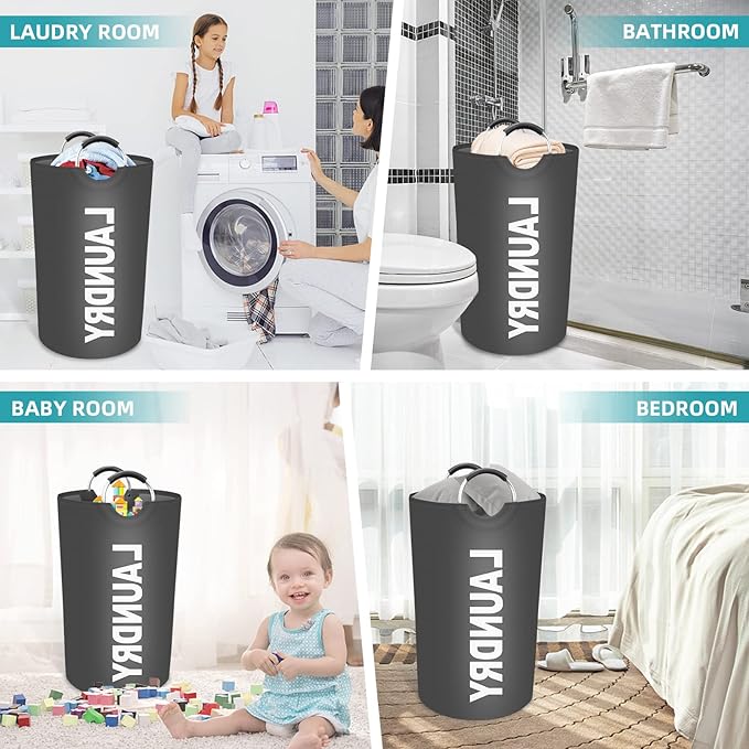 StorageRight 90L Large Laundry Basket, Laundry Hamper, Dirty Clothes Hamper - Image 7