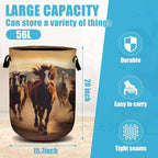 Running Horse Laundry Basket, Laundry Hamper Collapsible Oxford Cloth - Image 2
