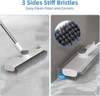 Scrub Brush with Long Handle, Floor Scrub Brush Squeegee Broom - Image 2