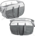 2 Pcs Collapsible Laundry Baskets, Tear Proof Pop Up Hamper by BATTOO