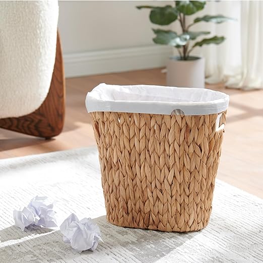 Bathroom Trash Can, Handwoven Wicker Trash Can - Image 5