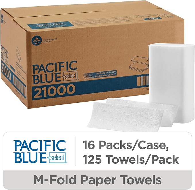 Pacific Blue Select Multifold Premium 2-Ply Paper Towels by GP PRO, 125 Paper - Image 2