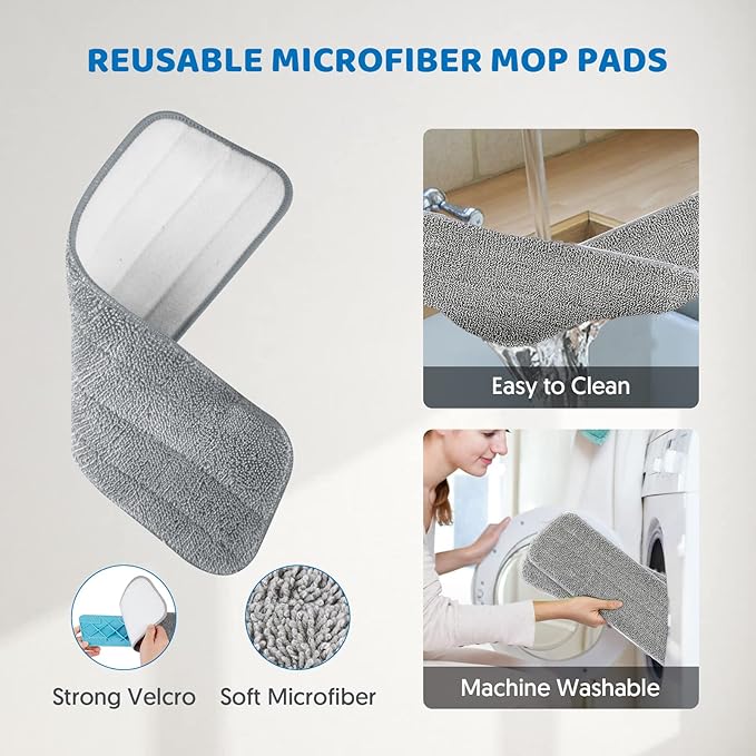 Spray Mops for Hardwood Floor Cleaning: MEXERRIS Wet Mops - Image 3