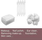 Travel Portable Cotton Swabs Set:100 Cotton Swabs, 10 Cotton Pads, 10 Cotton - Image 2