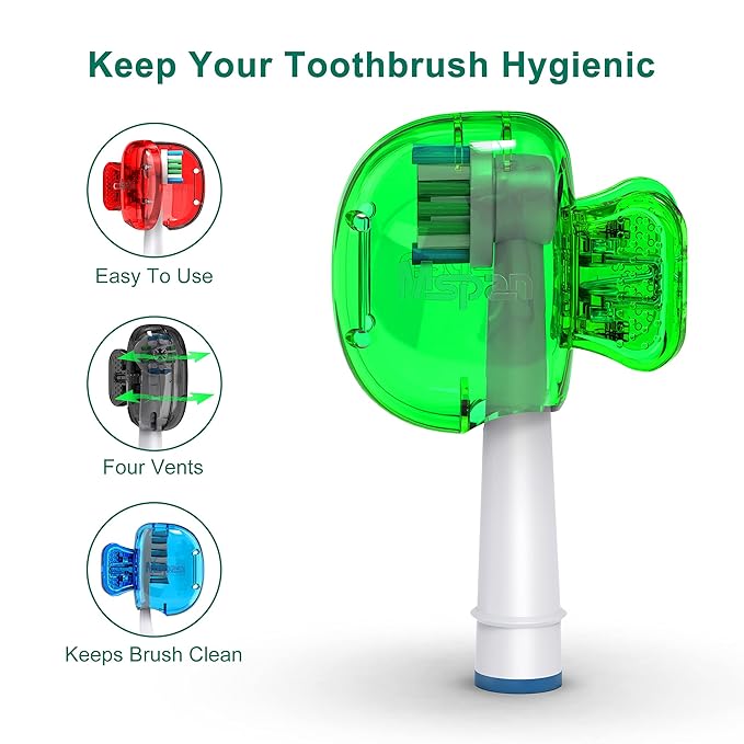 Mspan Toothbrush Head Cover Cap: Toothbrush Protector Brush Pod Case Protective - Image 3