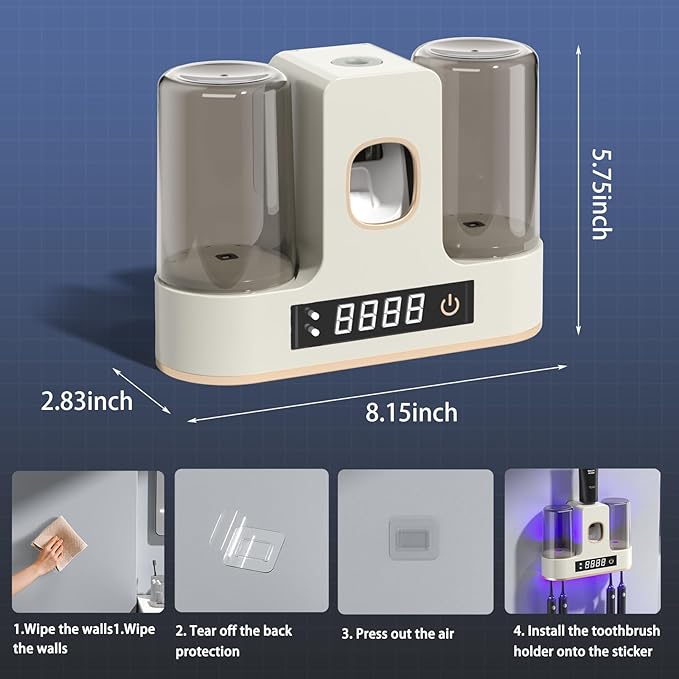 Electric Toothbrush Holders for Bathrooms, Dustproof Smart Toothbrush Holder - Image 7