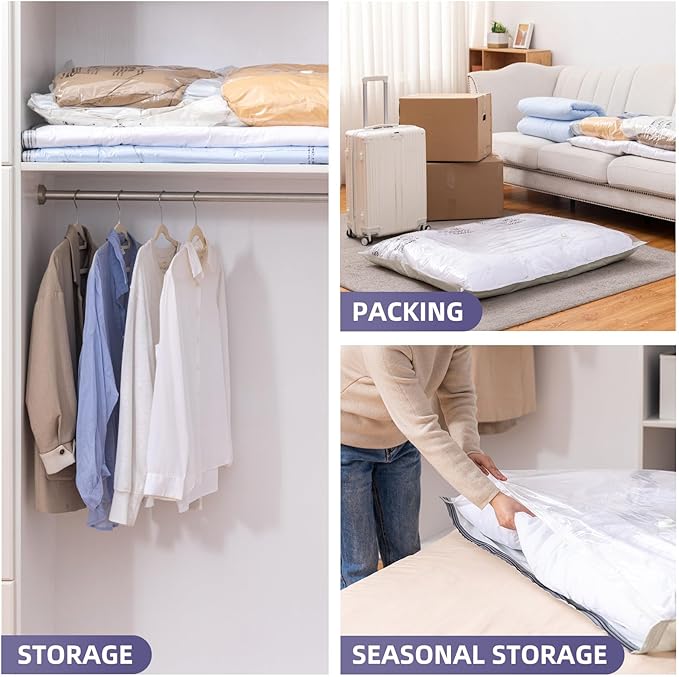 TAILI 6 Pack Vacuum Storage Bags, XXL Jumbo, Vacuum Sealed Bags - Image 7