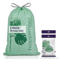 happimess 13.2 Gallon Drawstring Trash Bags, Compostable, Bio-Based by Happimess