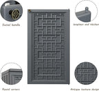Indoor Outdoor Storage Cabinet Waterproof with Shelf,Plastic Storage Sheds Outdoor Cabinets for Patio/Garden/Backyard, Size 34.3''L*15''W*36.2''H（Gray） - Image 6